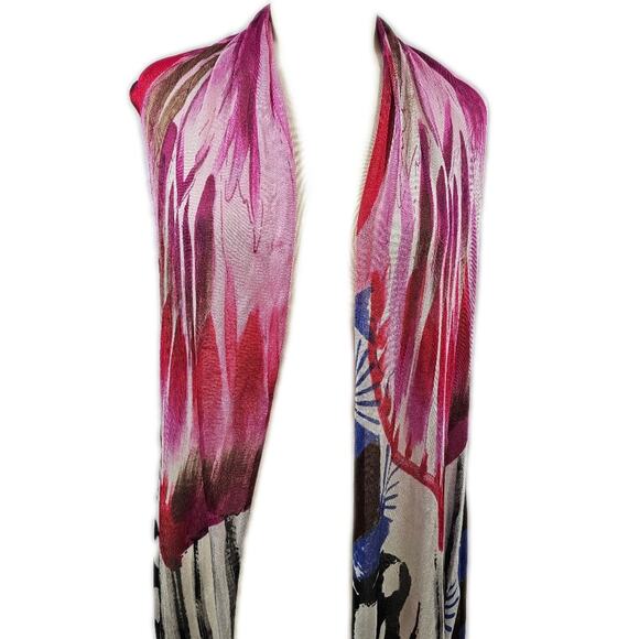 Dor Dor Couture Colorful Super Soft Asymmetric Kimono MEDIUM - Picture 5 of 15